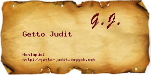 Getto Judit névjegykártya